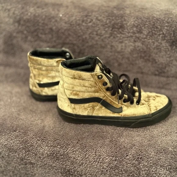 Vans | Shoes | Vans Gold And Black Hightop Sneakers | Poshmark display picture 3